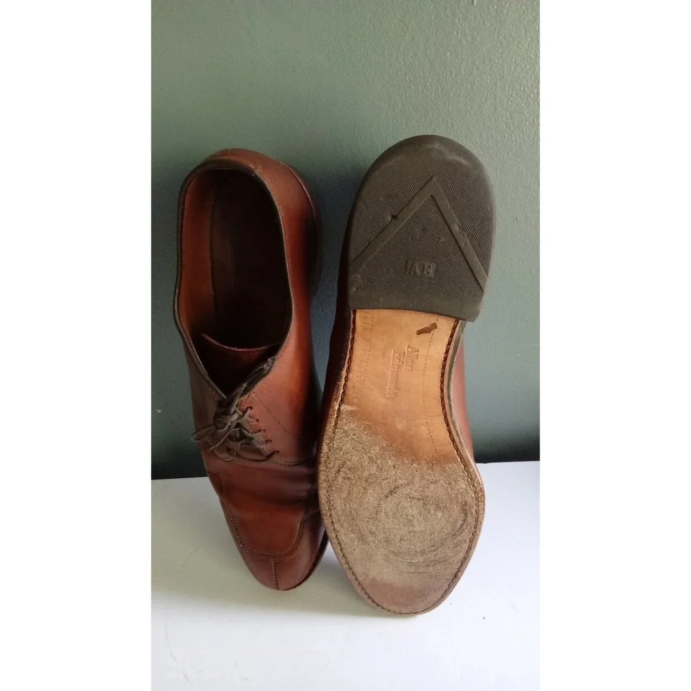 Leather Dress‎ Shoes Brown Lace Up Oxford Business Casual Size Unknown